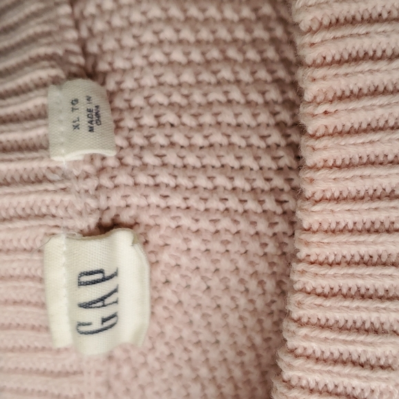 Blush pink GAP cable knit sweater in size XL, 100% cotton - Picture 3 of 8